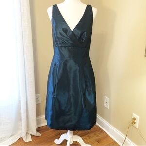 Belsoie Formal Taffeta Dress Ruffle Hem Sz. 12